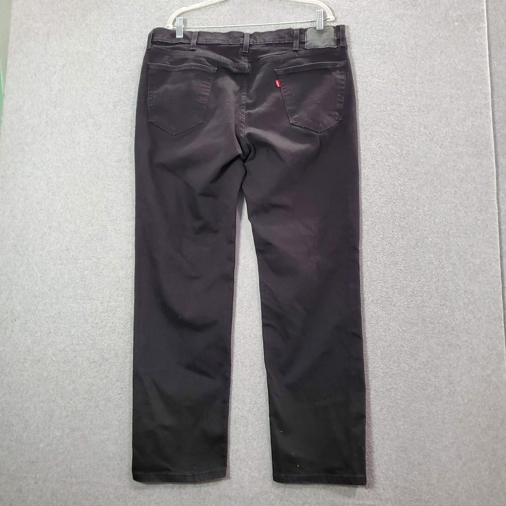 Levi's 541 Men Jeans 38x32 Black Denim‎ Straight Mid Rise Pockets (38x30) - Picture 6 of 10